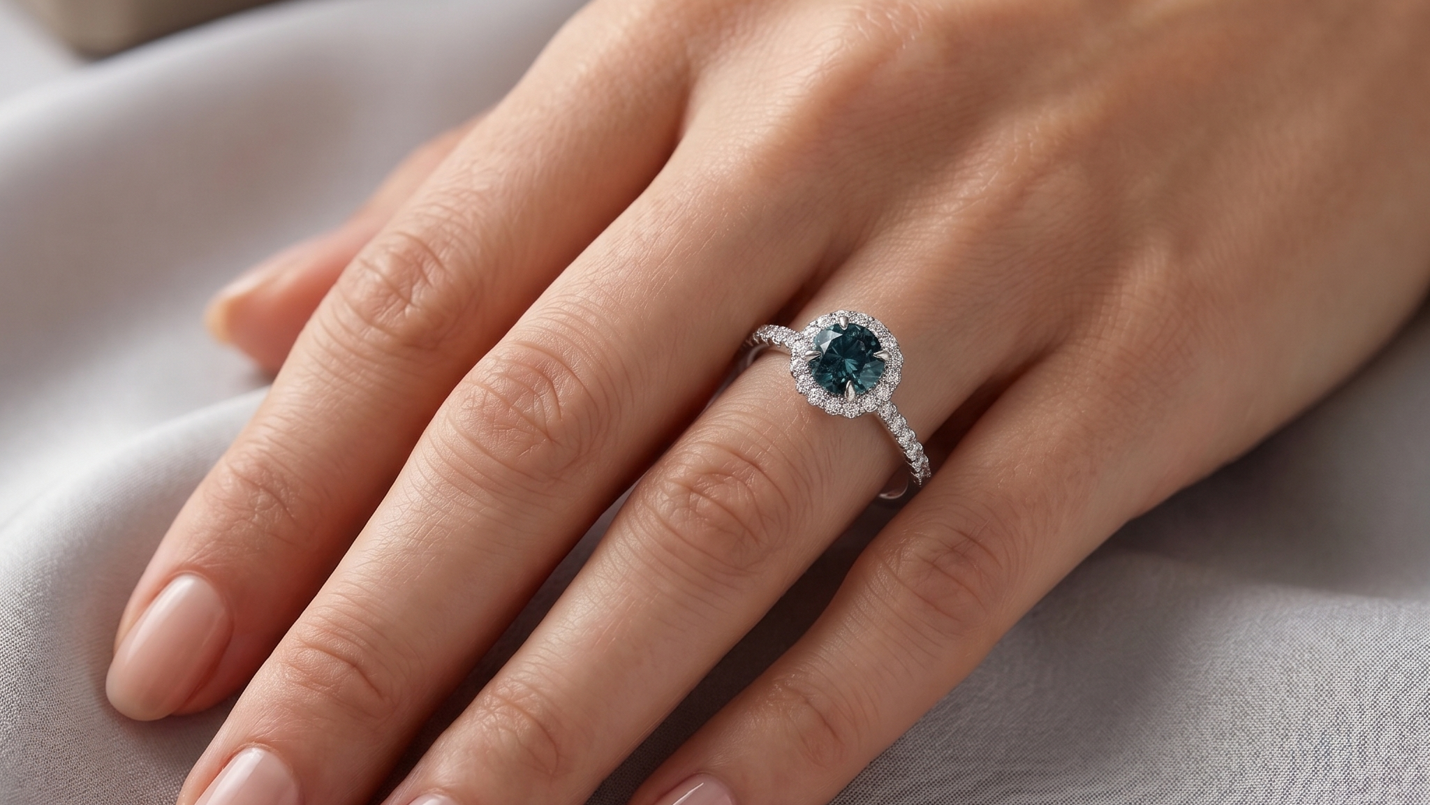 1.09ct Parti Sapphire & Diamond Ring