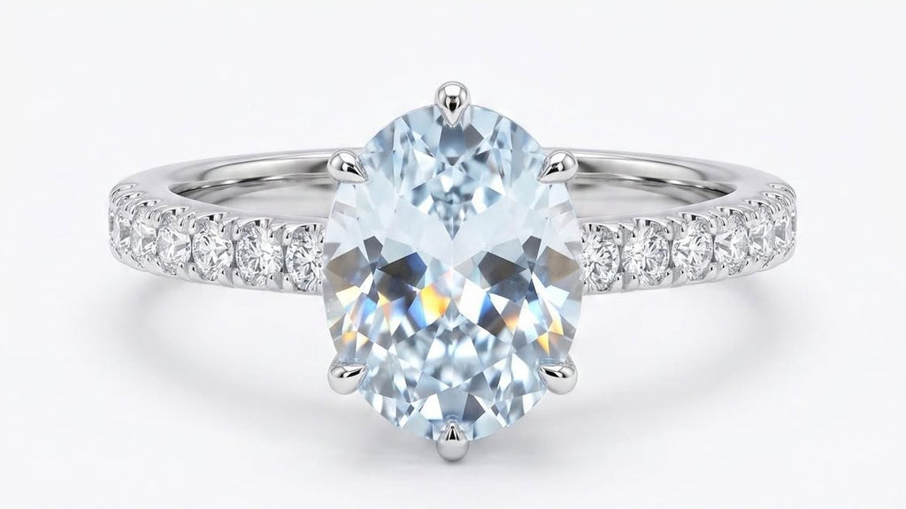 1.46ct Aquamarine & Diamond Ring
