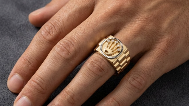 Crown Dress Ring with 0.10ct Natural Diamonds