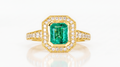 1.05ct Emerald & Diamond Ring