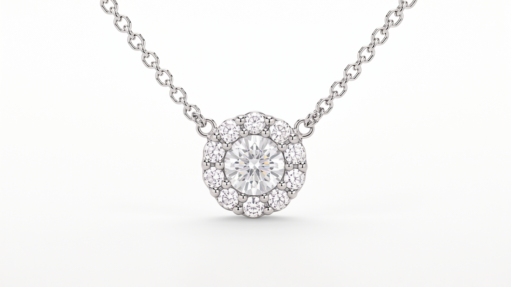 0.25ct Diamond Halo Pendant