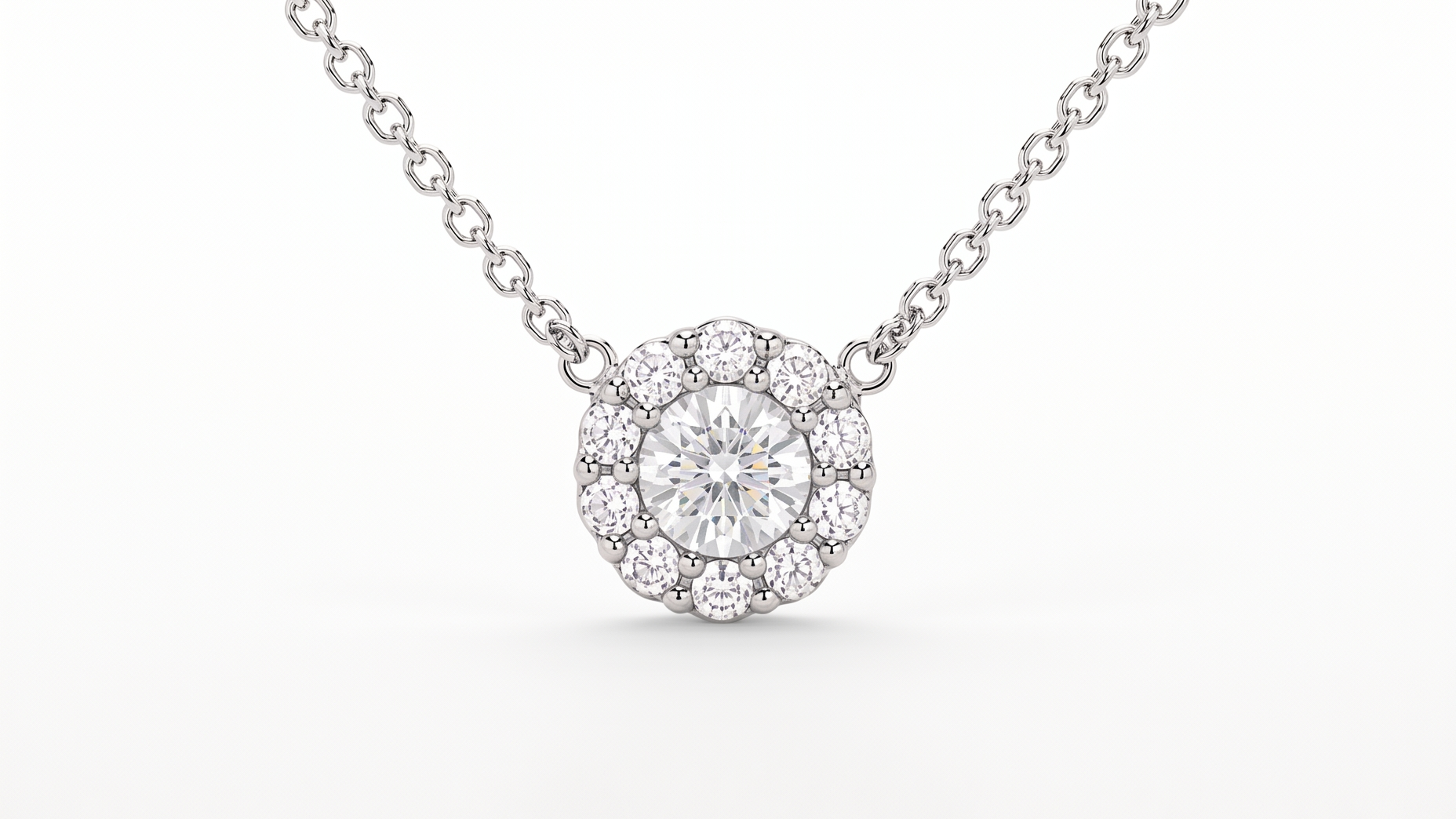 0.25ct Diamond Halo Pendant