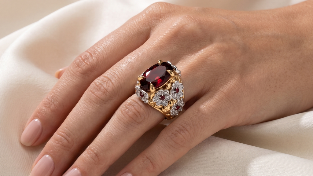 6.18ct Red Garnet Dress Ring