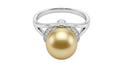 Golden Sea Pearl & Diamond Ring