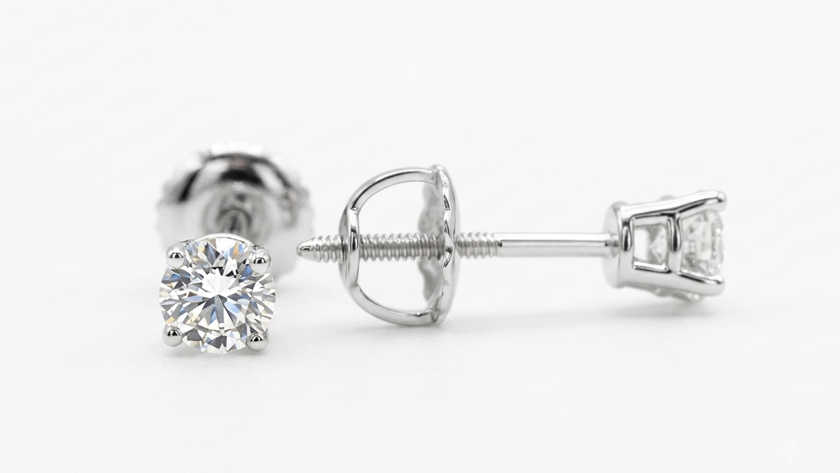 0.50ct Diamond Earrings in White Gold