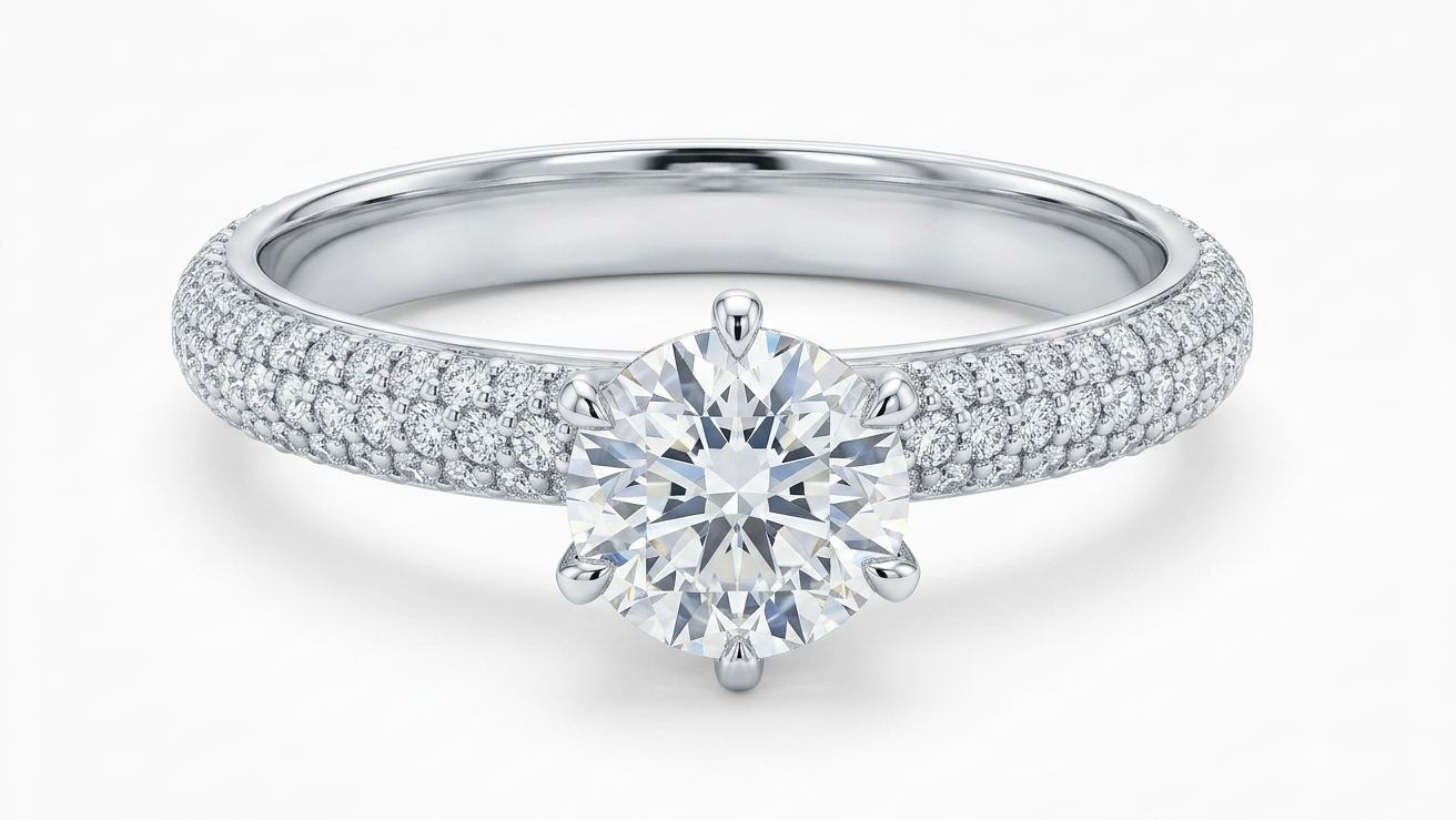 0.90ct Natural Diamond Solitaire Ring