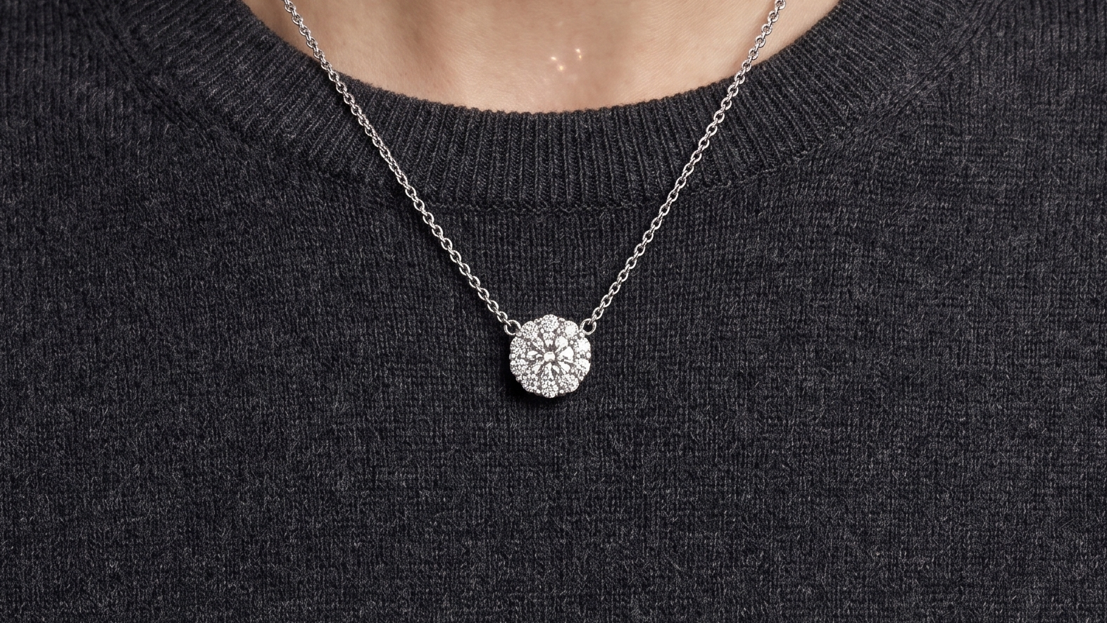 0.25ct Diamond Halo Pendant