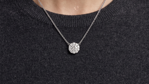 0.25ct Diamond Halo Pendant