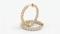 1.90ct Lab Diamond Hoops in Yellow Gold