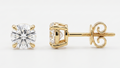 2.14ct Lab Diamond Earrings in Yellow Gold