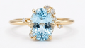 1.18ct Aquamarine & Diamond Ring