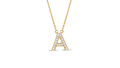 9ct Yellow Gold Initial Pendant with Lab Diamonds